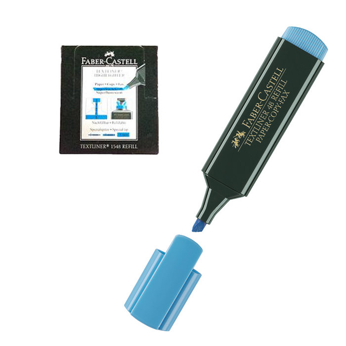 MARCADOR FABER TEXTLINER 1548 FLUOR AZUL