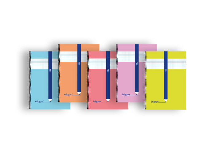 BLOC FOLIO ERIGGAN CUADRO 4MM 80H PP 90G SURTIDOS