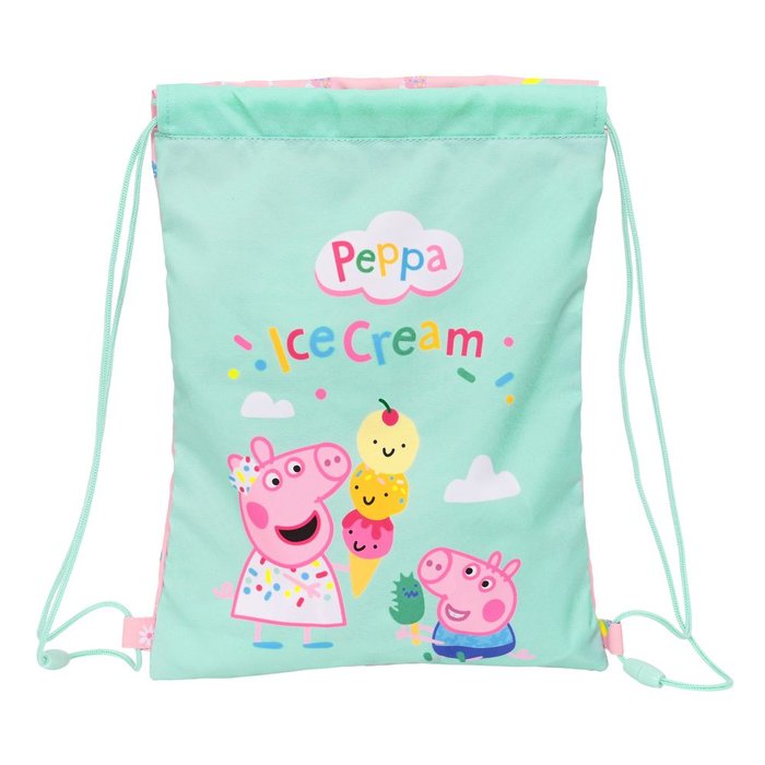 SACO DE CUERDAS GRANDE PEPPA PIG ICE CREAM