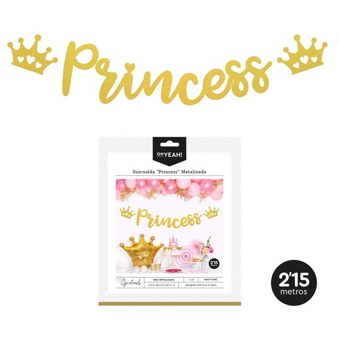 GUIRNALDA PRINCESS ORO METALIZADO 2,15M CAR