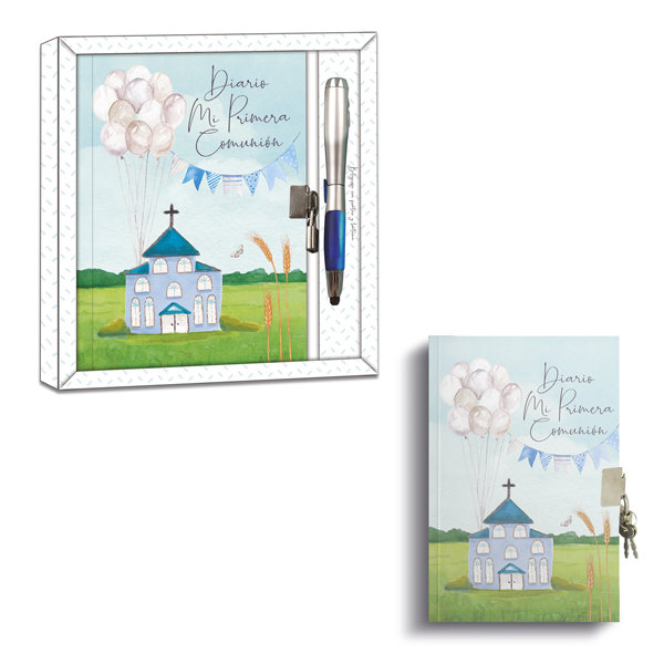DIARIO COMUNION NIÑO + BOLIGRAFO LINTERNA