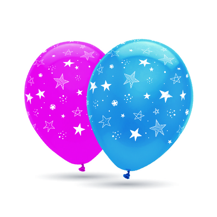 GLOBO 30CM BOLSA 10 UNIDADES REDONDO DIBUJO