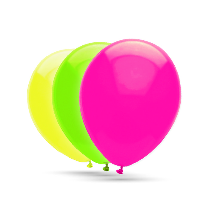 GLOBOS 28 CM Ø BOLSA 100 UNIDADES FLUORESCE