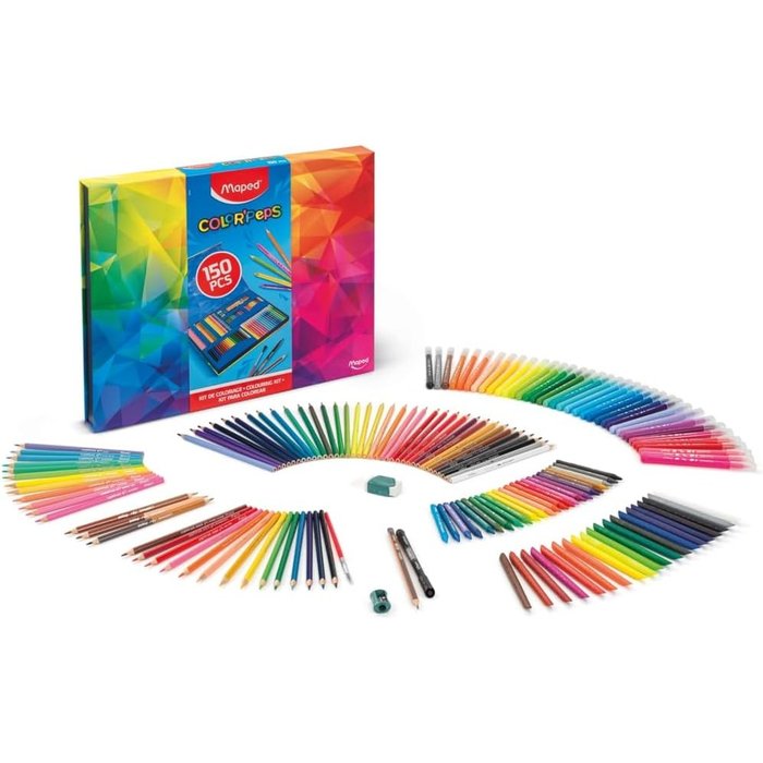 MALETIN MAPED 150 PIEZAS COLOR PEPS
