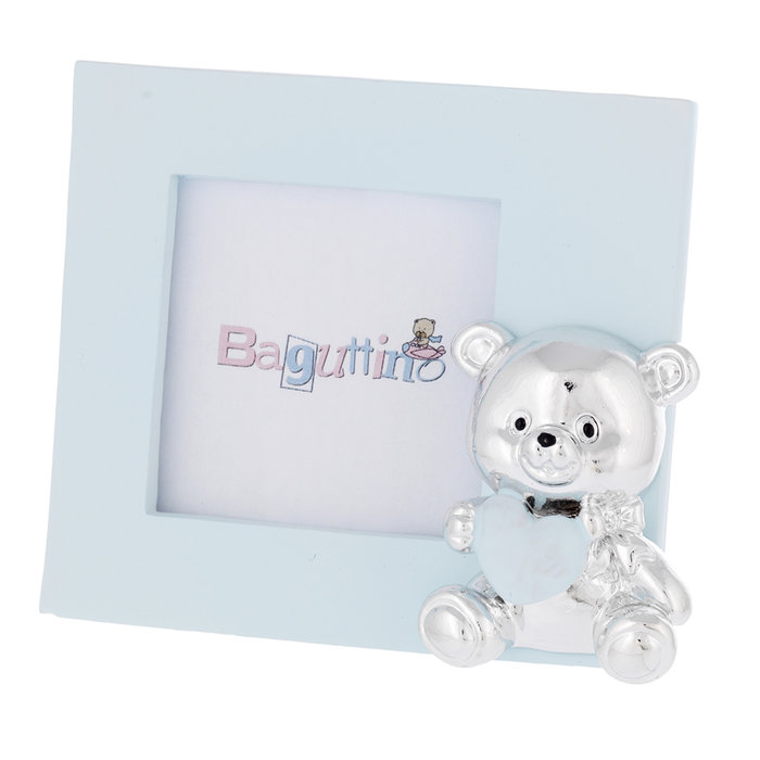 MINIPORTAFOTO 5X5 OSO CON CORAZON - AZUL CL