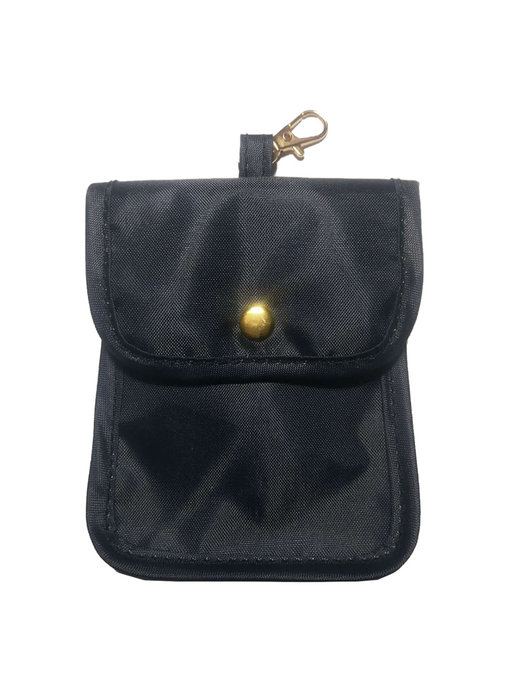 MINI BOLSA GUARDATODO CON ENGANCHE NEGRA LISA