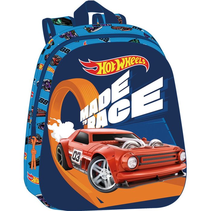 MOCHILA GUARDERIA 3D HOTWHEELS