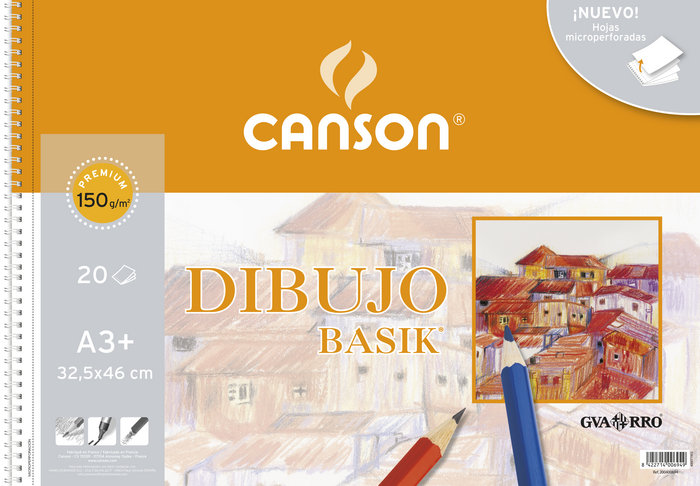 BLOCK DIBUJO 20hojas BASIK 325*460 150gramos Sin Recuadro