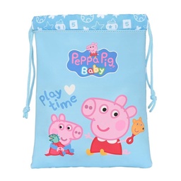 [8412688472901] SAQUITO DE CUERDAS PORTAMERIENDAS PEPPA PIG