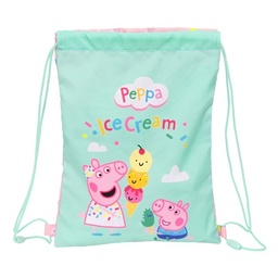 [8412688513345] SACO DE CUERDAS GRANDE PEPPA PIG ICE CREAM