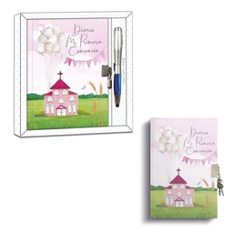 [8421363469464] DIARIO COMUNION NIÑA + BOLIGRAFO LINTERNA