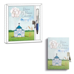 [8421363476226] DIARIO COMUNION NIÑO BANDEROLA+BOLIGRAFO MU