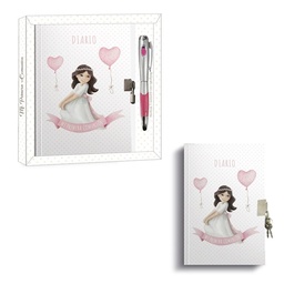 [8421363476233] DIARIO COMUNION NIÑA BANDEROLA+BOLIGRAFO MU