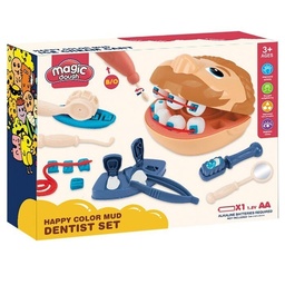 [8445147011748] CONJUNTO PLASTILINA DENTISTA 12 X 10 X 8 CM.